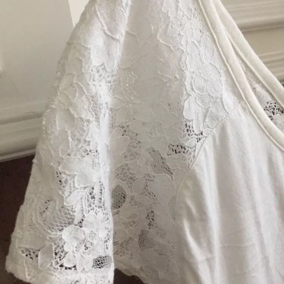 Express White Lace Flora Shirt Small Blouse - Picture 4 of 8